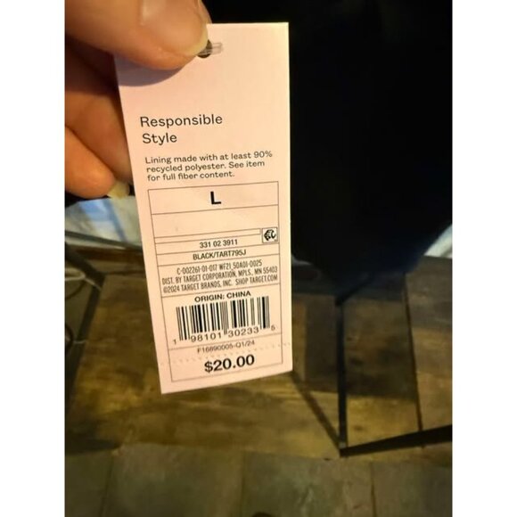 Womens Black Satin Tank Top With Adjustable Straps & Side Ties - Wild Fable™ L - Picture 3 of 3